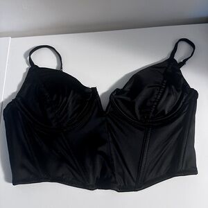 NWT Garage black satin top